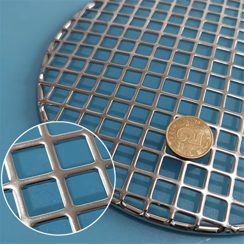 Non-Stick 304 Stainless Steel Barbecue Net round BBQ Grill Net Bbq Grill Mat Bbq Grill Bbq Accessories Bbq Tools