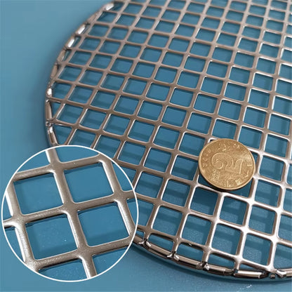 Non-Stick 304 Stainless Steel Barbecue Net round BBQ Grill Net Bbq Grill Mat Bbq Grill Bbq Accessories Bbq Tools
